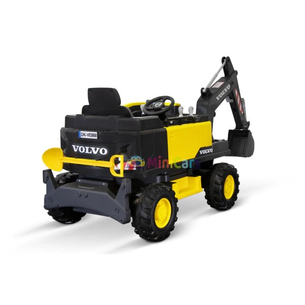 Escavatore Elettrico Bambini Volvo 2x35W Telecomando 100m