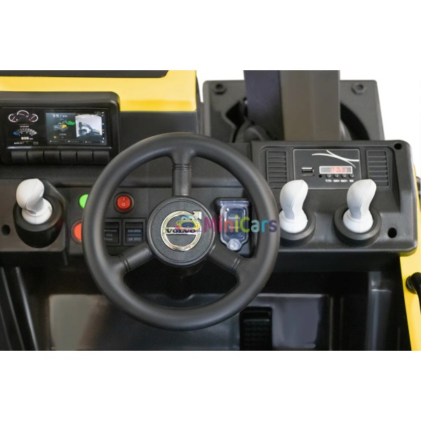 Elektrischer Volvo Kinderbagger 2x35W mit 100m Fernbedienung