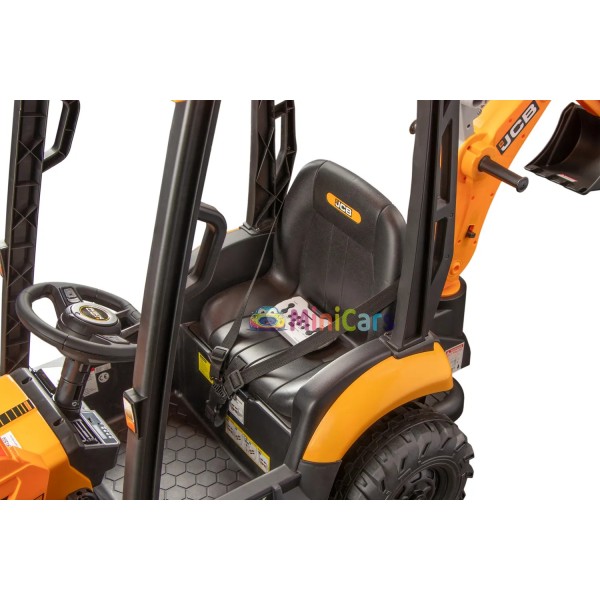 Elektrische graafmachine JCB 4 in 1 2x30W met ouderbediening | Minicars