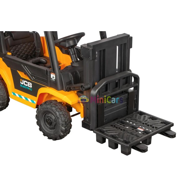 Elektrischer Gabelstapler JCB Forklift 2x30W 10kg für Kinder | Minicars.fr