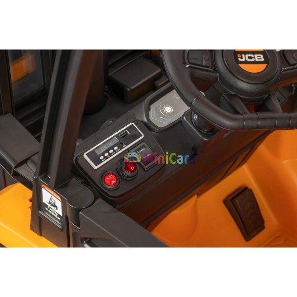 Carrello elevatore elettrico bambino JCB Forklift 2x30W 10kg | Minicars.fr