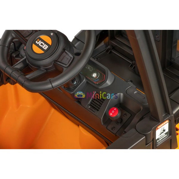 Elektrischer Gabelstapler JCB Forklift 2x30W 10kg für Kinder | Minicars.fr