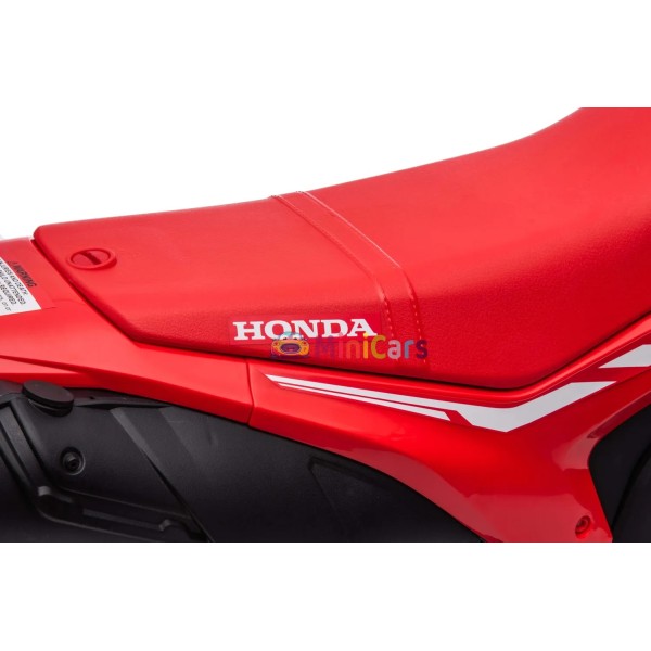 Moto eléctrica Honda CRF300L 6V con ruedas estabilizadoras 3-6 años