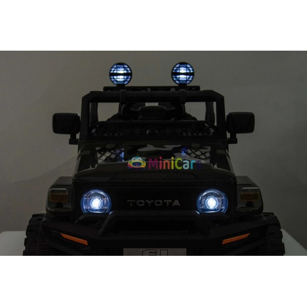 Toyota FJ 4x4 Elektroauto Kinder Allradantrieb 4x25W 2 Sitzer | Minicars.fr