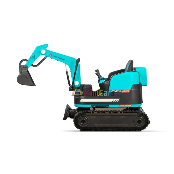 Pelleteuse 12V enfant 360° 2x45W télécommande | Minicars.fr