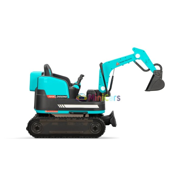 Pelleteuse 12V enfant 360° 2x45W télécommande | Minicars.fr