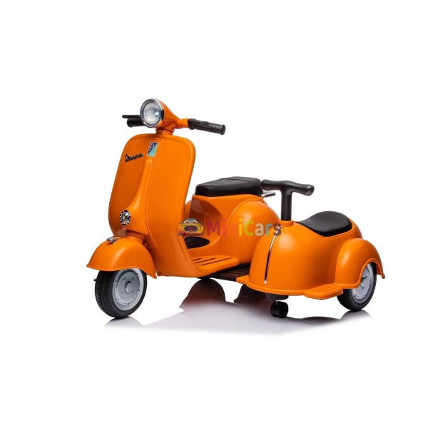 Vespa Enfant 6V avec Side-Car Motobremse 30W | Minicars.fr