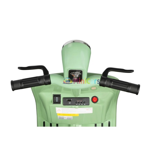 Vespa Enfant 6V avec Side-Car Motobremse 30W | Minicars.fr
