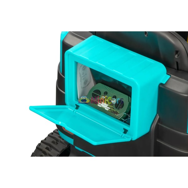 Pelleteuse 12V enfant 360° 2x45W télécommande | Minicars.fr