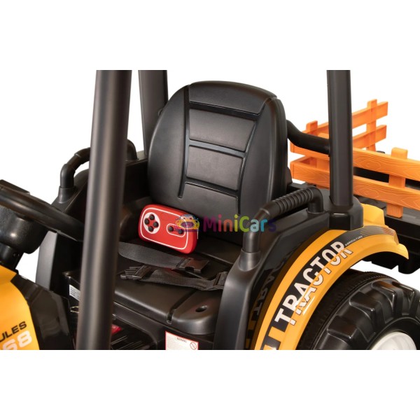 Tracteur Électrique Enfant 12V avec Pelle et Remorque | Minicars.fr