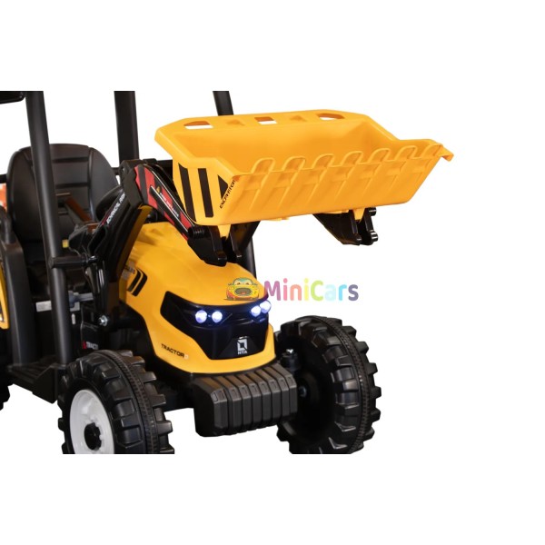 Tracteur Électrique Enfant 12V avec Pelle et Remorque | Minicars.fr
