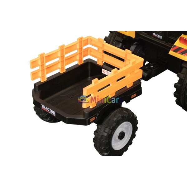 Elektrische Trekker Kinderen 2x120W met Grijper en Aanhanger | Minicars