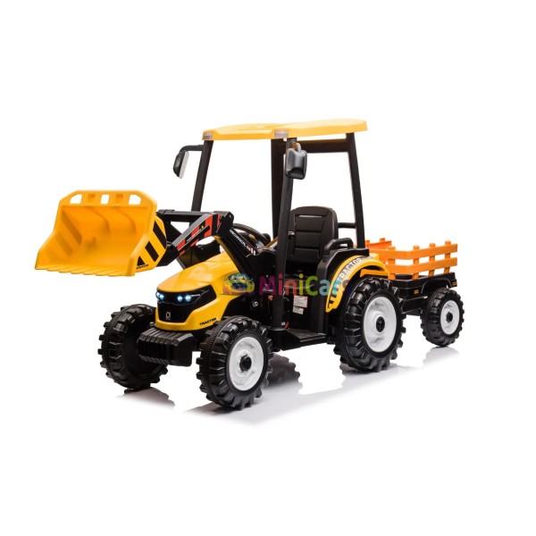 Tracteur Électrique Enfant 12V avec Pelle et Remorque | Minicars.fr