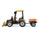 Elektro Traktor Kinder 12V mit Bagger und Anhänger | Minicars.fr