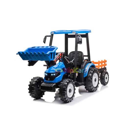 Tracteur Électrique Enfant 12V avec Pelle et Remorque | Minicars.fr