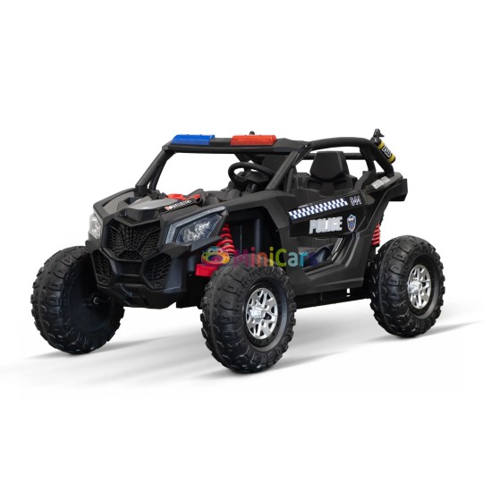 Kinder Elektro Buggy Polizei 2-Sitzer 2x200W mit LED Blaulicht