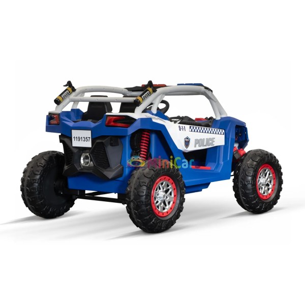 Buggy Policía Infantil 2 Plazas 2x200W Luces LED