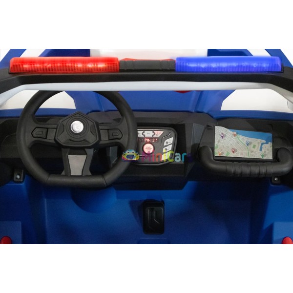 Buggy Policía Infantil 2 Plazas 2x200W Luces LED