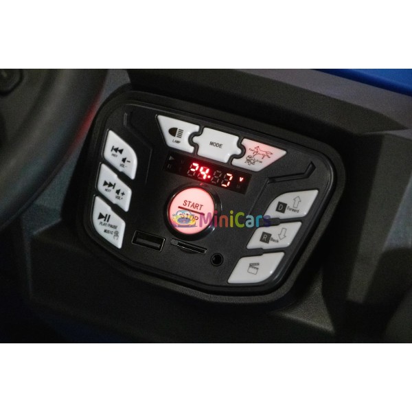 Kinder Elektro Buggy Polizei 2-Sitzer 2x200W mit LED Blaulicht