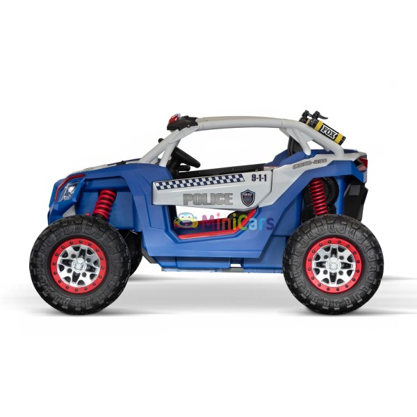 Buggy Policía Infantil 2 Plazas 2x200W Luces LED