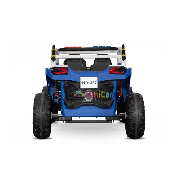 Buggy Polizia Bimbi 2 Posti 2x200W con Luci LED