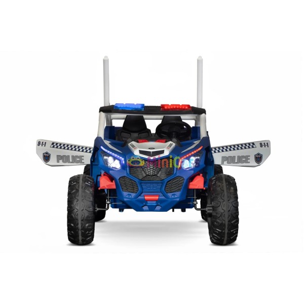 Buggy Polizia Bimbi 2 Posti 2x200W con Luci LED