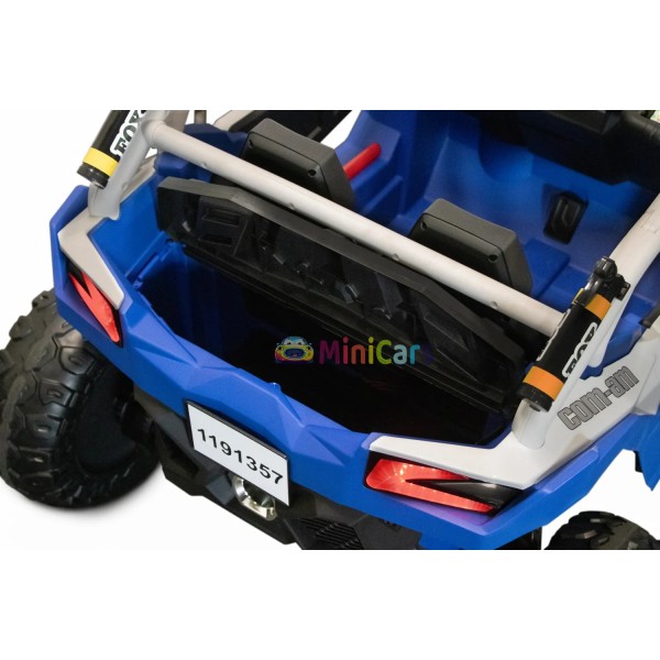 Kinder Elektro Buggy Polizei 2-Sitzer 2x200W mit LED Blaulicht