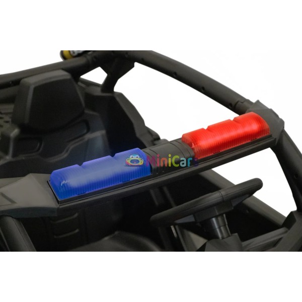 Buggy Police Enfant 2x45W 2 Places avec Gyrophares LED