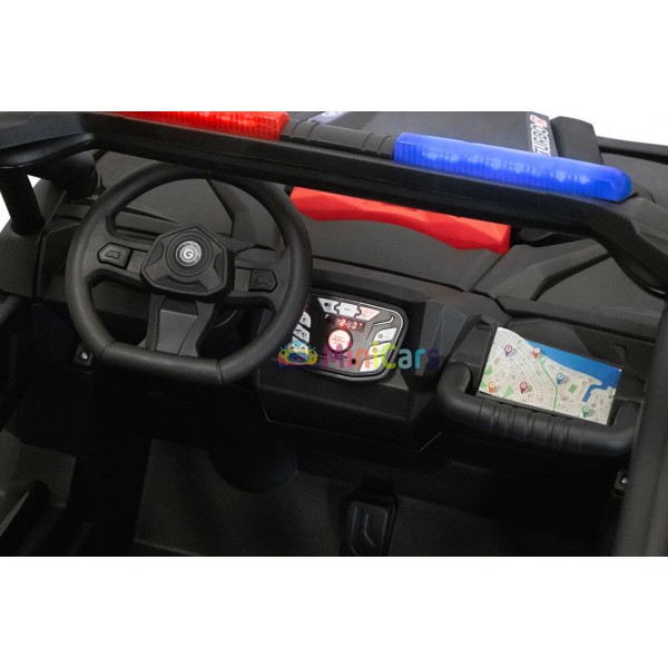 Buggy Police Enfant 2x45W 2 Places avec Gyrophares LED