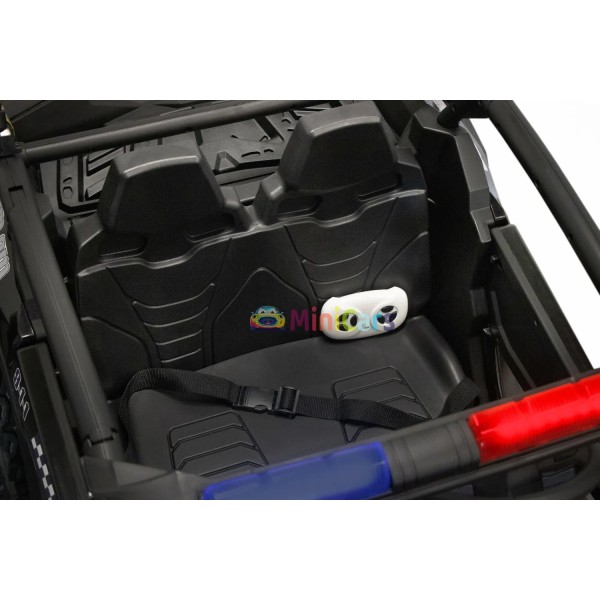 Kinder Elektro Buggy Polizei 2-Sitzer 2x45W mit LED | Minicars.fr