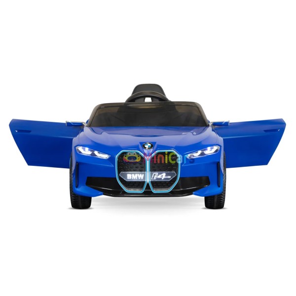 Elektrische kinderauto BMW i4 2x30W met afstandsbediening 12V | Minicars.fr