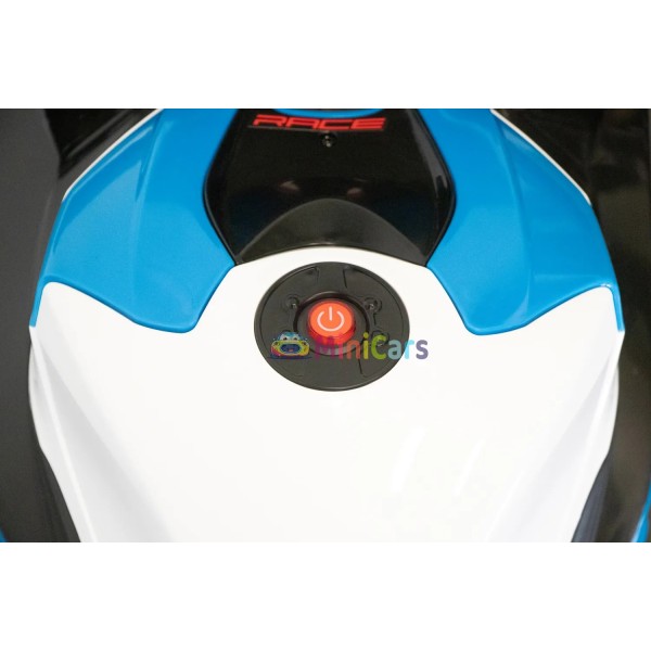 Elektrische kindermotor BMW HP4 12V 2x35W met afneembare stabilisatoren