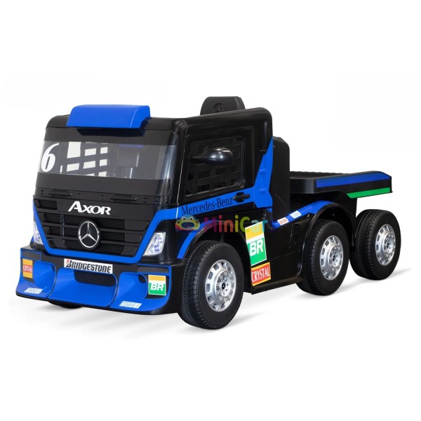 Mercedes Truck AXOR Kinder Elektro LKW mit Anhänger 2x35W | Minicars.fr