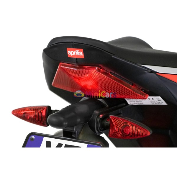 Moto Elettrica Bambini Aprilia Tuono V4 12V 2x20W LED | Minicars.fr