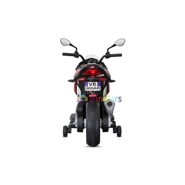 Moto Aprilia Tuono V4 12V 2x20W LED Enfant | Minicars.fr